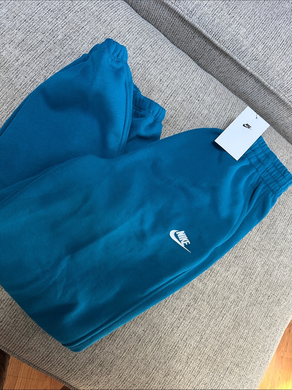 Nike Kids Teal Jogger Sweatpants with White Logo